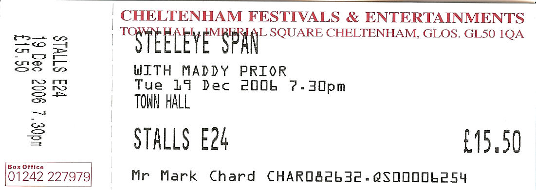 Steeleye Span Ticket